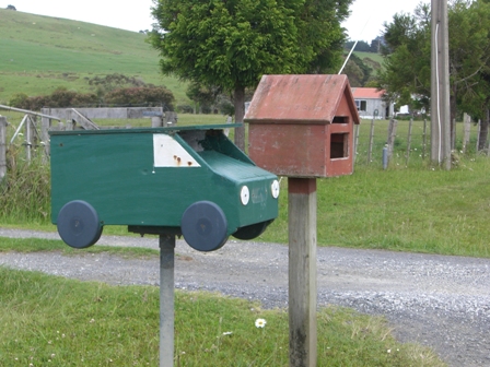 Wooden truck letterbox