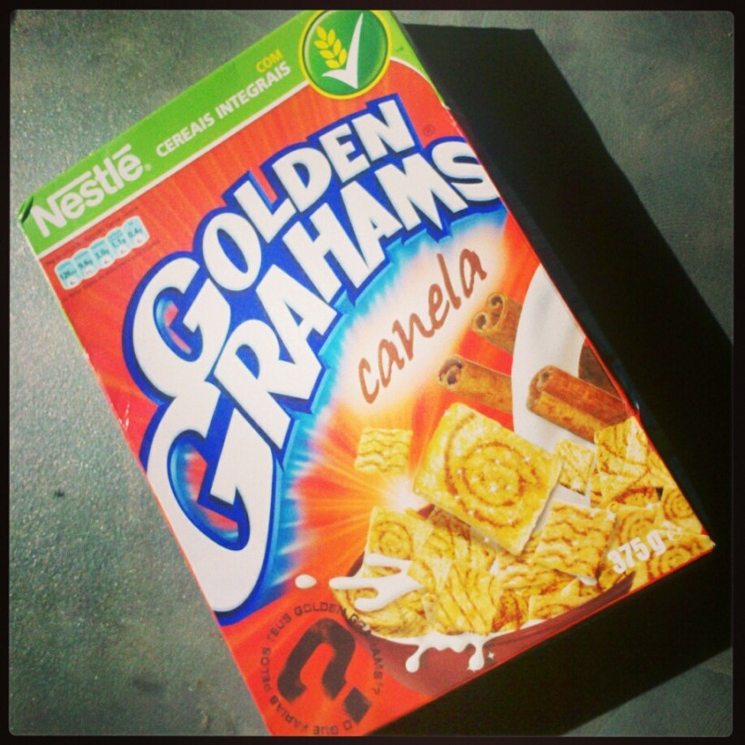 You know how some people save special wines for special occasions? I do that with breakfast cereal. This box of cinnamon-flavoured cereal travelled from Portugal to New Zealand with me last October. I saved it for a celebration. Running a marathon qualified as special enough.