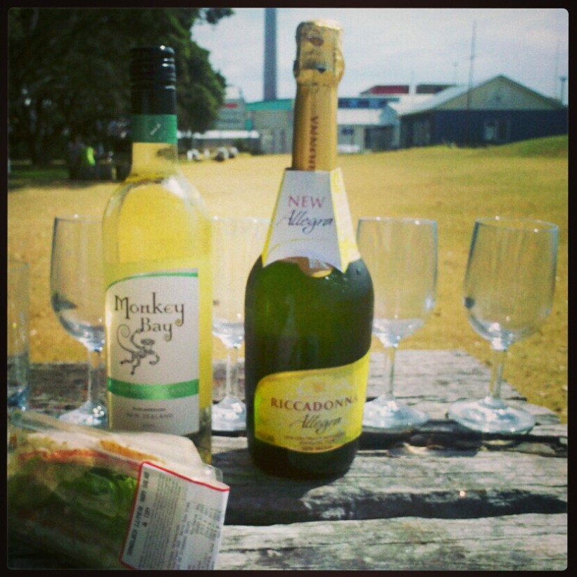 Two different types of wine. There have been more. I don't complain so much about this part. Post-marathon hydration is important.