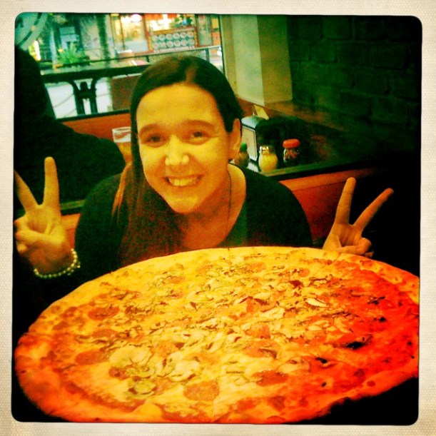 VICTORY IS MINE AND IT'S FULL OF PEPPERONI!